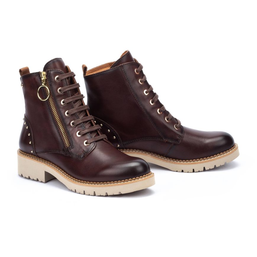 Women's Pikolinos VICAR Ankle Boots Chocolate | NZ UQ38A29